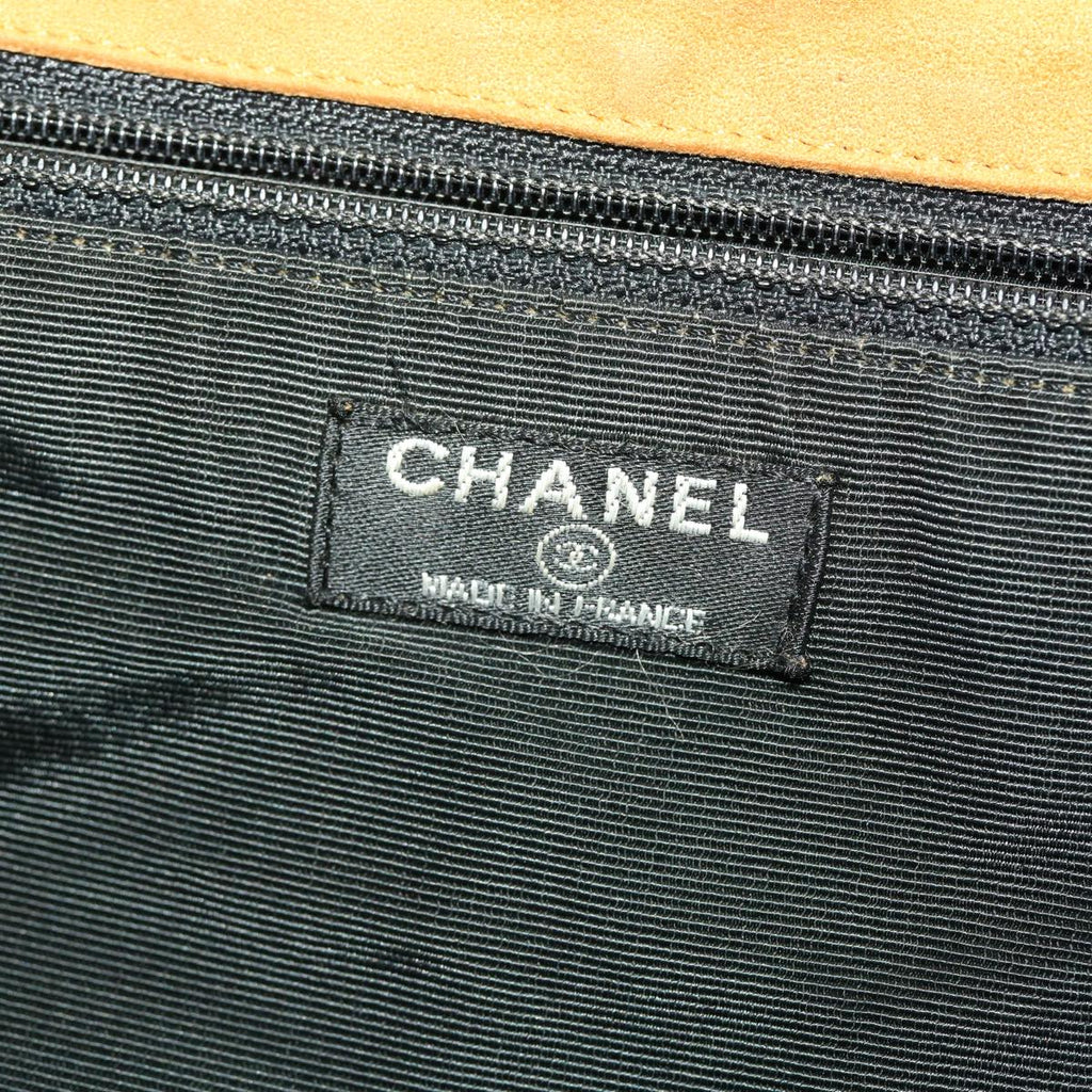 CHANEL Shoulder Bag Suede Beige CC  bs5309