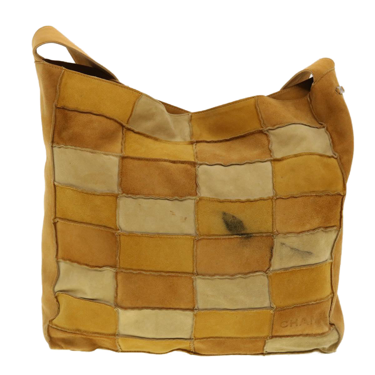 CHANEL Shoulder Bag Suede Beige CC  bs5309