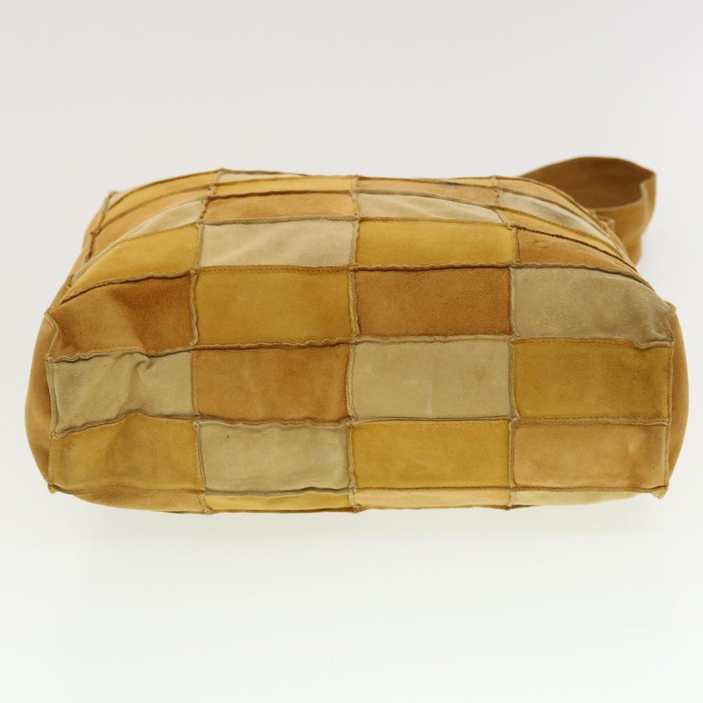 CHANEL Shoulder Bag Suede Beige CC  bs5309