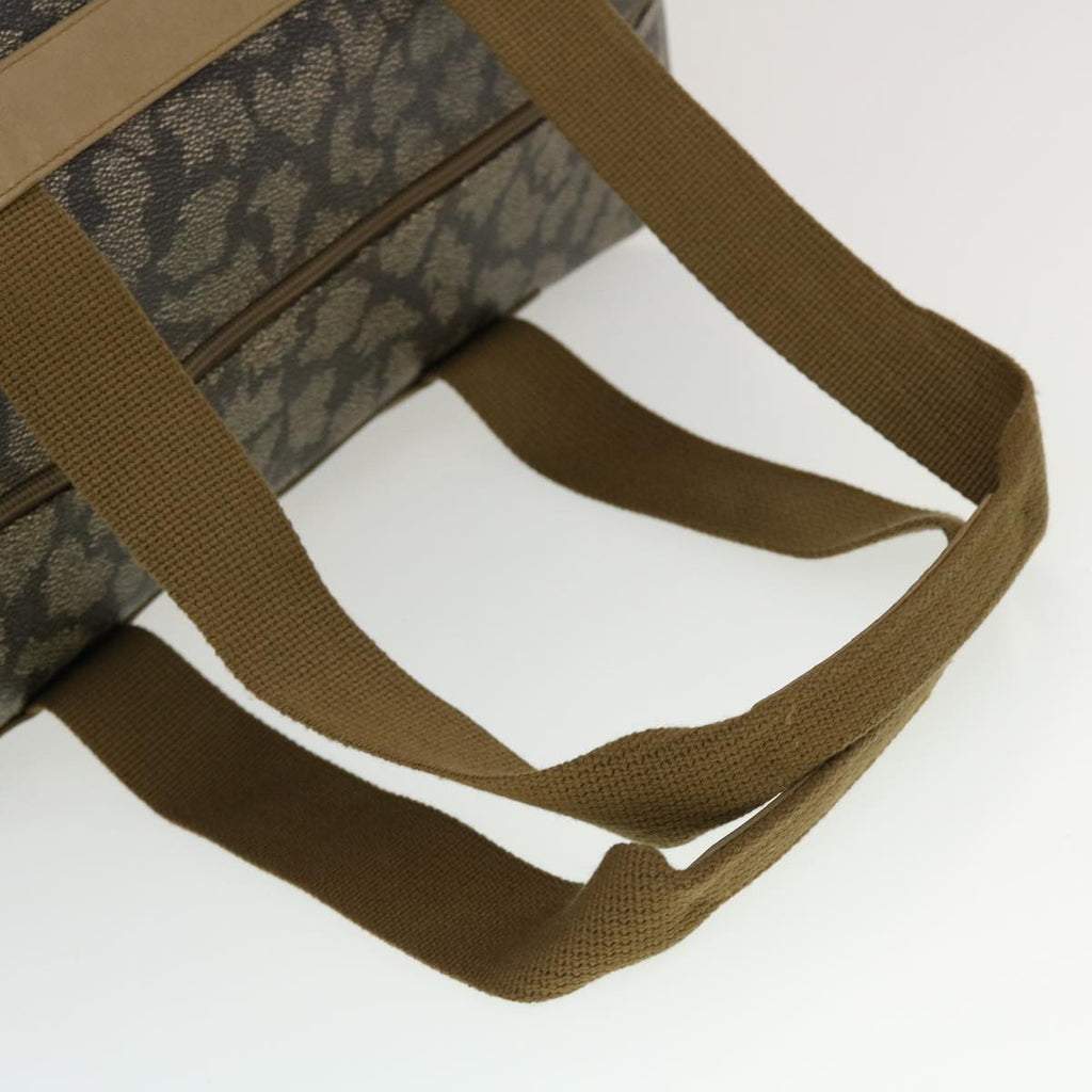 SAINT LAURENT Boston Bag PVC Leather Gray Auth bs5712