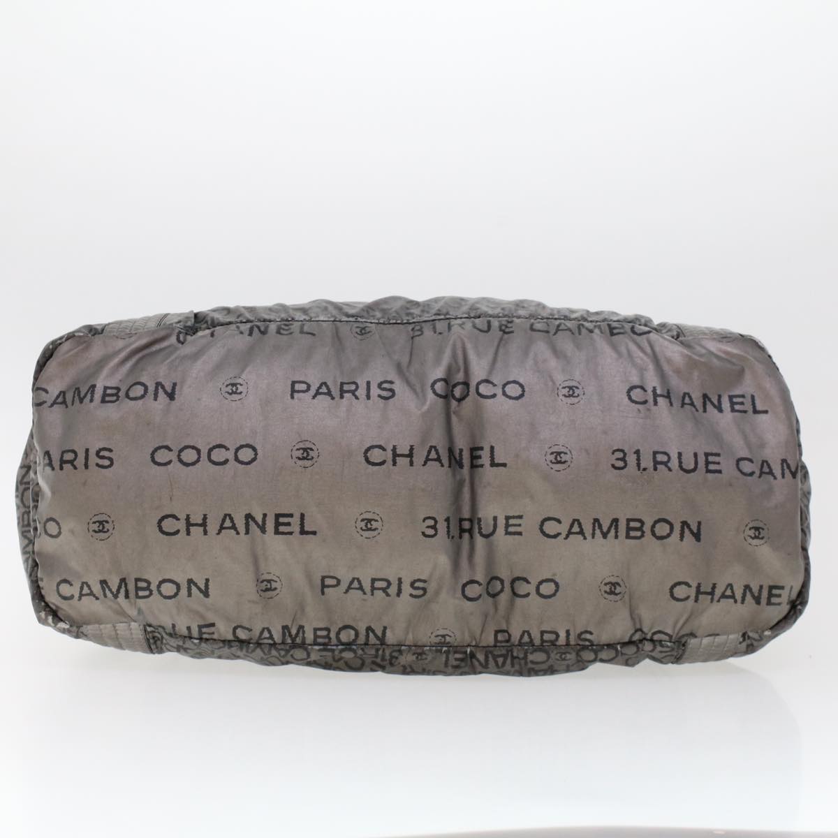 CHANEL Unlimited Shoulder Bag Nylon Silver CC  bs5716