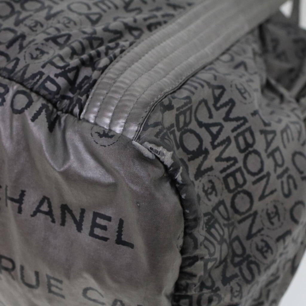 CHANEL Unlimited Shoulder Bag Nylon Silver CC  bs5716