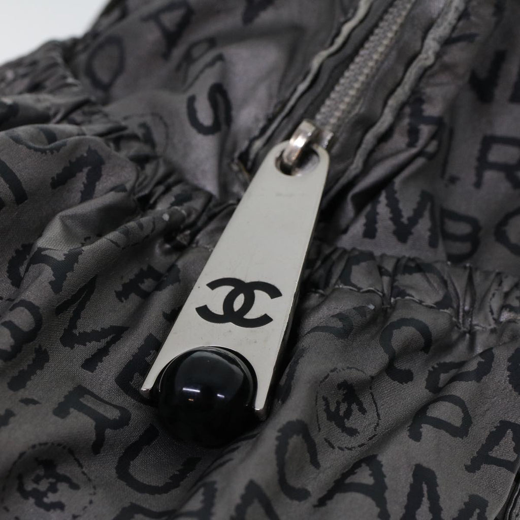 CHANEL Unlimited Shoulder Bag Nylon Silver CC  bs5716