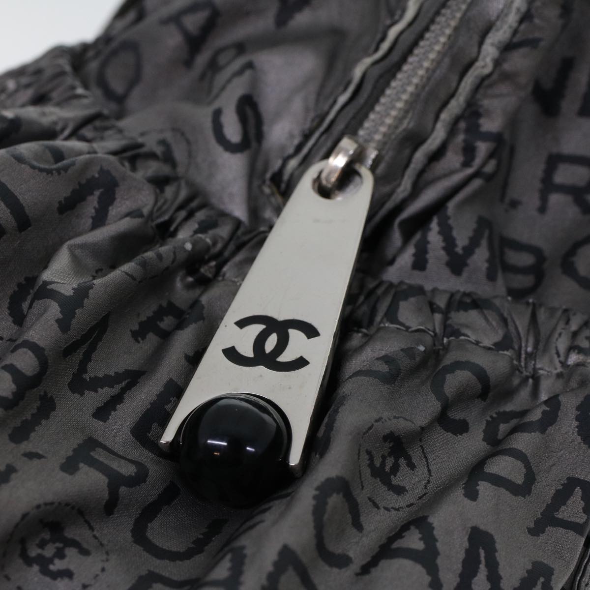 CHANEL Unlimited Shoulder Bag Nylon Silver CC  bs5716
