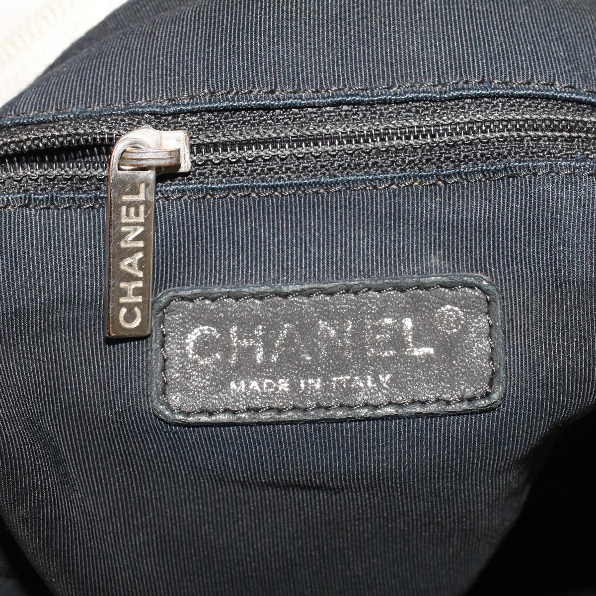 CHANEL Unlimited Shoulder Bag Nylon Silver CC  bs5716