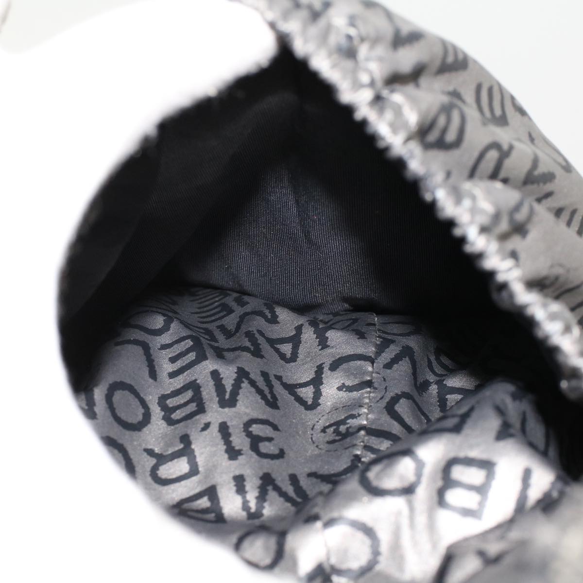 CHANEL Unlimited Shoulder Bag Nylon Silver CC  bs5716