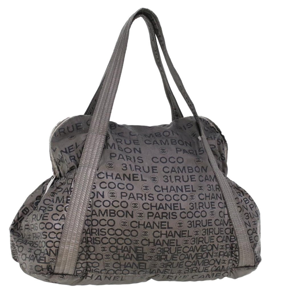 CHANEL Unlimited Shoulder Bag Nylon Silver CC  bs5716