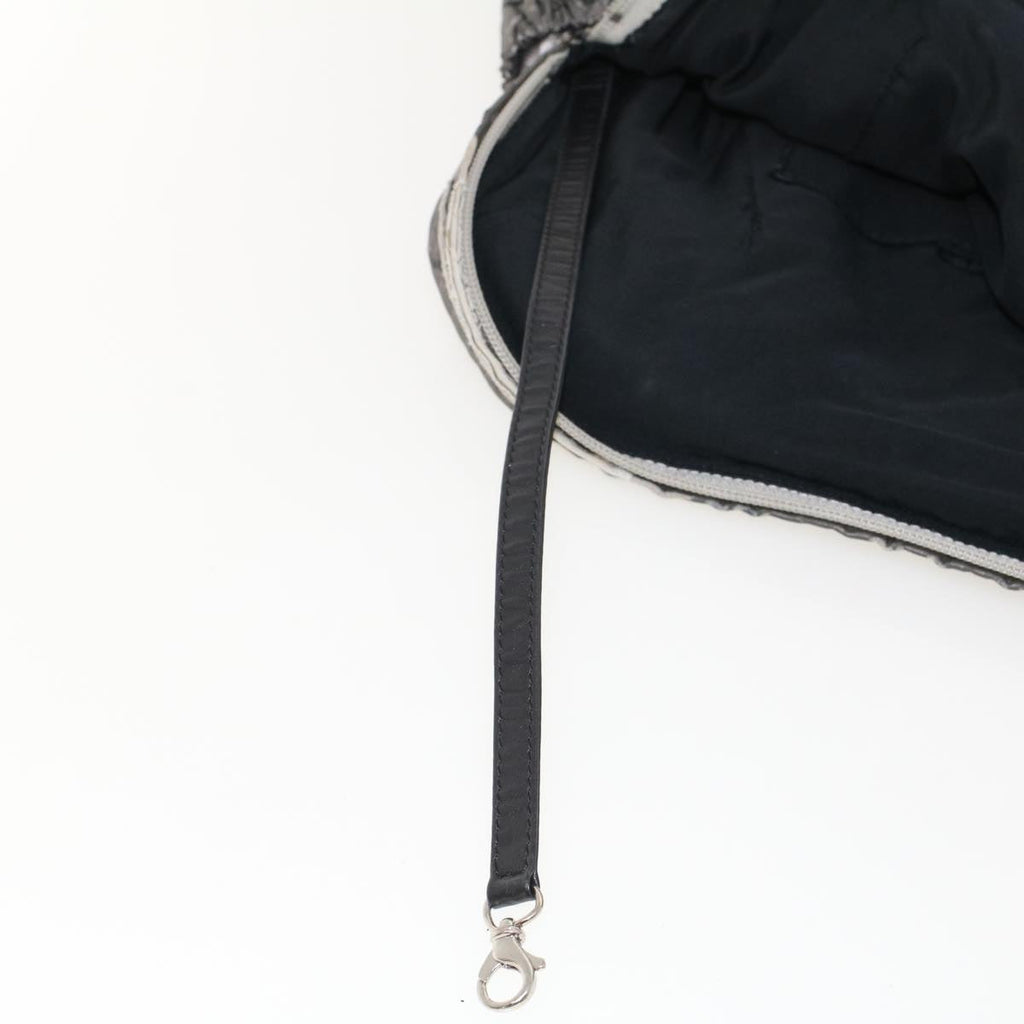 CHANEL Unlimited Shoulder Bag Nylon Silver CC  bs5716