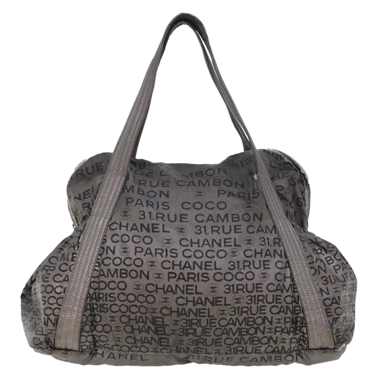 CHANEL Unlimited Shoulder Bag Nylon Silver CC  bs5716