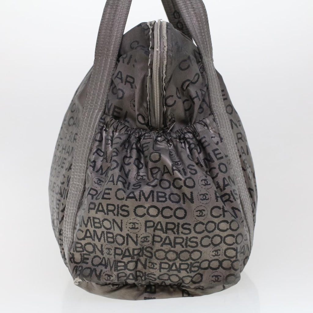 CHANEL Unlimited Shoulder Bag Nylon Silver CC  bs5716