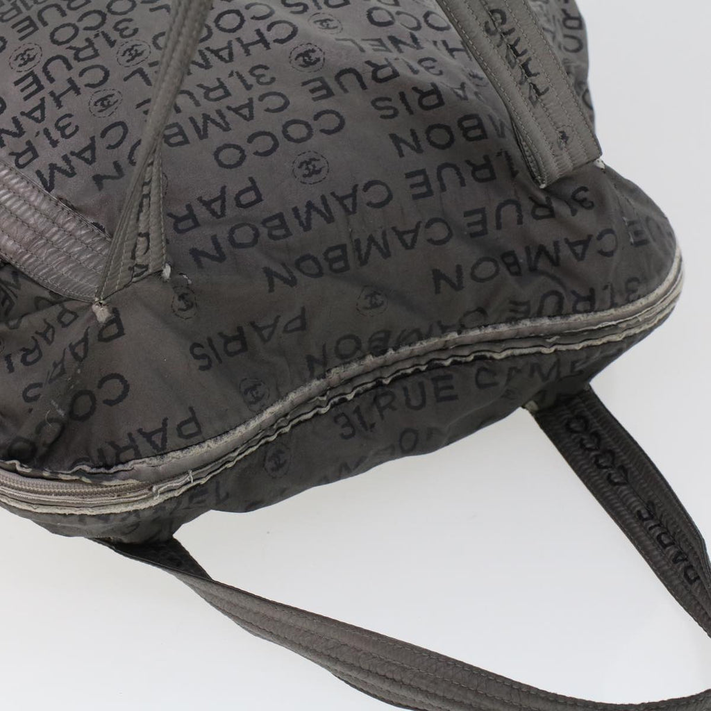 CHANEL Unlimited Shoulder Bag Nylon Silver CC  bs5716