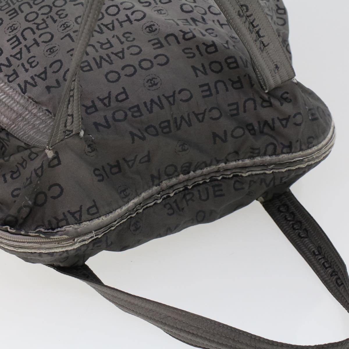 CHANEL Unlimited Shoulder Bag Nylon Silver CC  bs5716