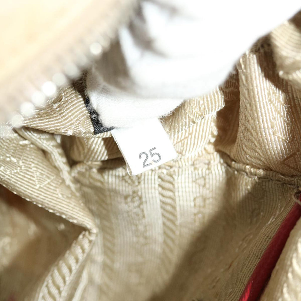 PRADA Chain Shoulder Bag Nylon White  bs5734
