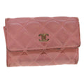 CHANEL Matelasse Coin Purse Lamb Skin Pink CC  bs5967