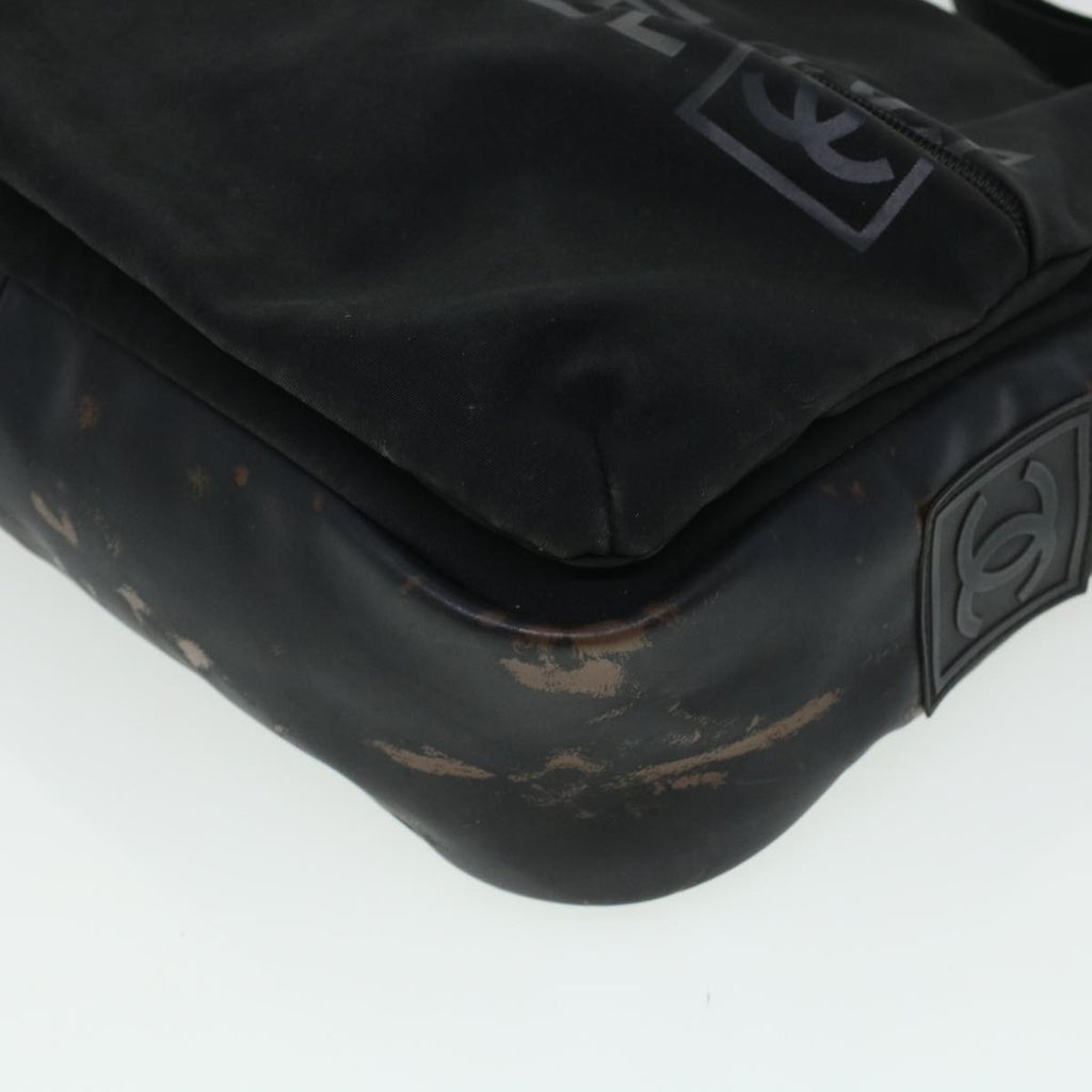 CHANEL Shoulder Bag Nylon Black CC  bs6077