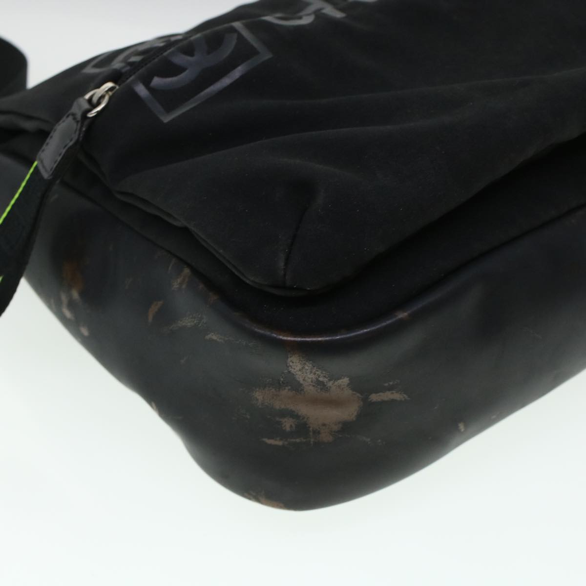 CHANEL Shoulder Bag Nylon Black CC  bs6077