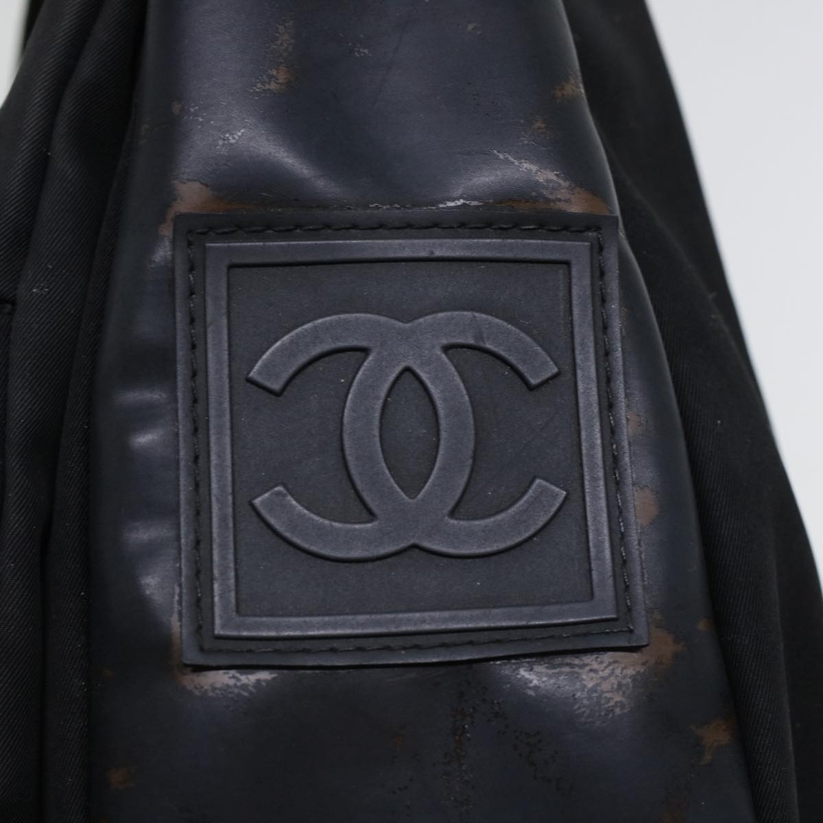 CHANEL Shoulder Bag Nylon Black CC  bs6077