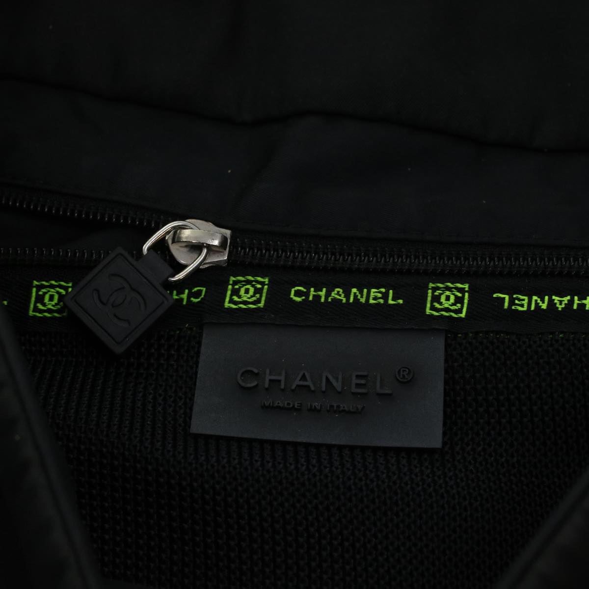 CHANEL Shoulder Bag Nylon Black CC  bs6077
