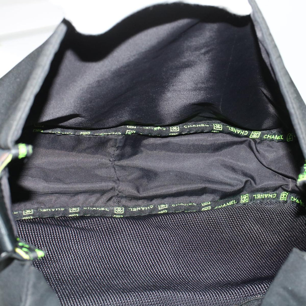 CHANEL Shoulder Bag Nylon Black CC  bs6077