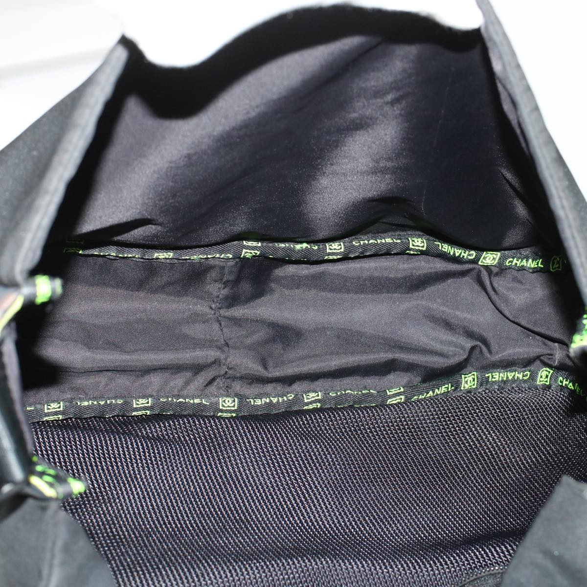 CHANEL Shoulder Bag Nylon Black CC  bs6077