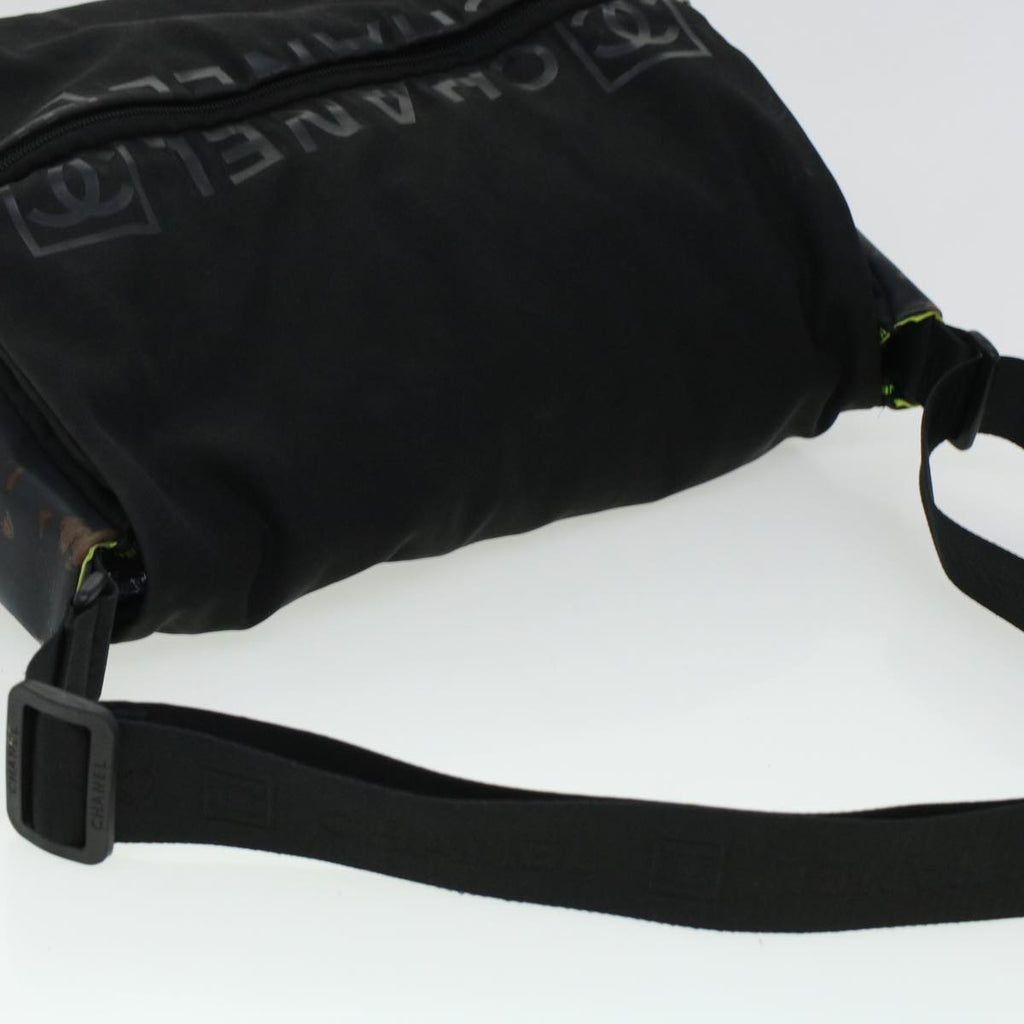 CHANEL Shoulder Bag Nylon Black CC  bs6077