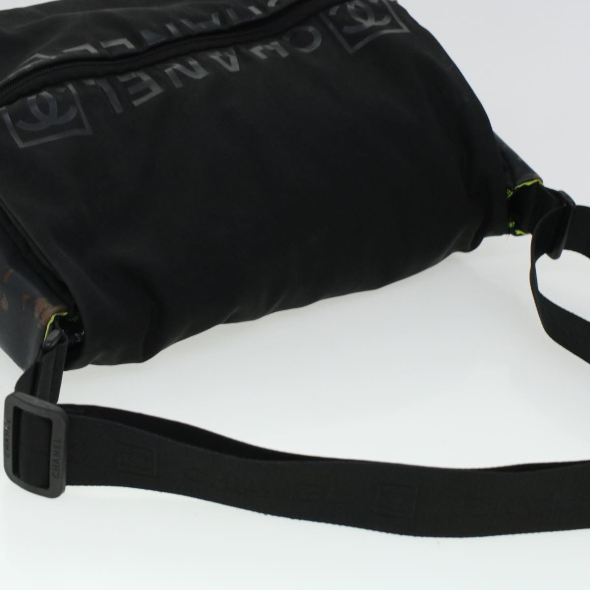 CHANEL Shoulder Bag Nylon Black CC  bs6077