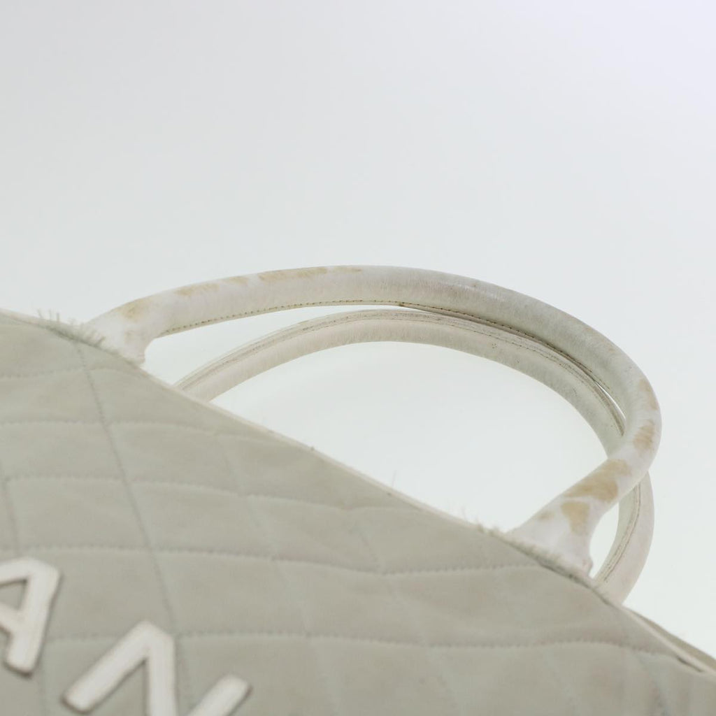 CHANEL Boston Bag Canvas Gray CC  bs6078