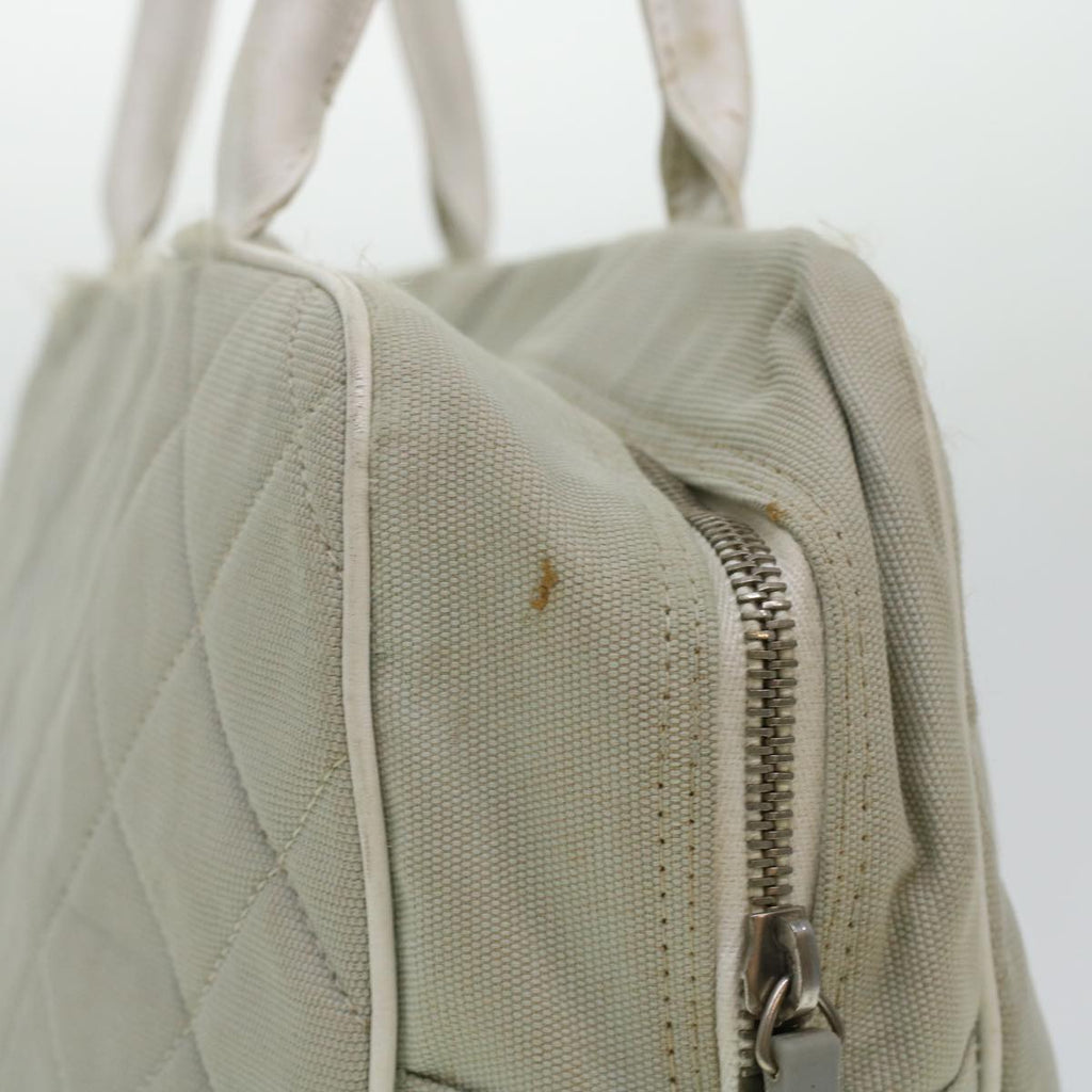 CHANEL Boston Bag Canvas Gray CC  bs6078
