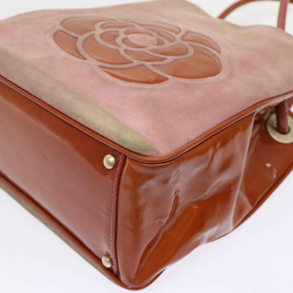 CHANEL Shoulder Bag Suede Pink CC  bs6446