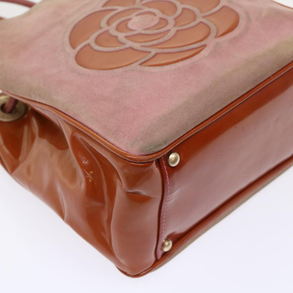 CHANEL Shoulder Bag Suede Pink CC  bs6446
