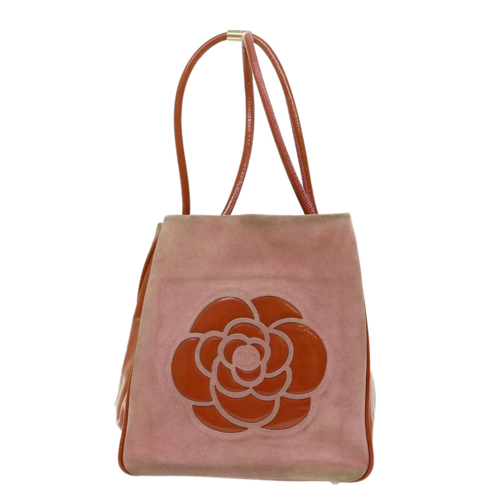 CHANEL Shoulder Bag Suede Pink CC  bs6446