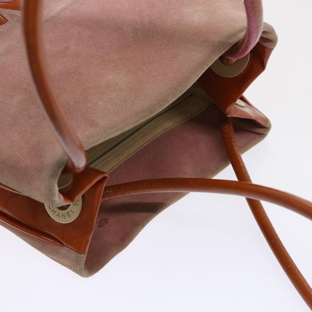 CHANEL Shoulder Bag Suede Pink CC  bs6446