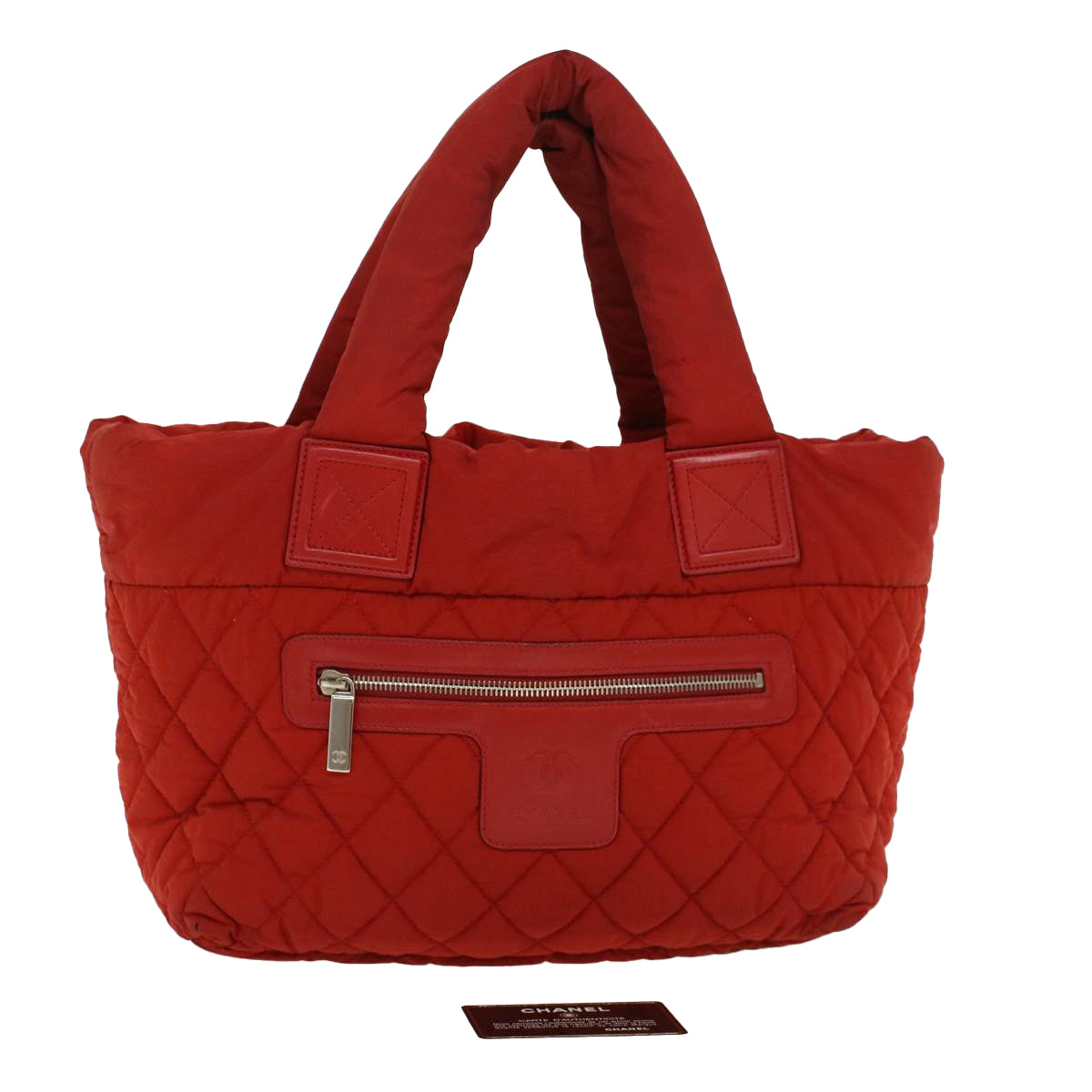 CHANEL Cocoko Koon PM Hand Bag Nylon Red CC  bs6489