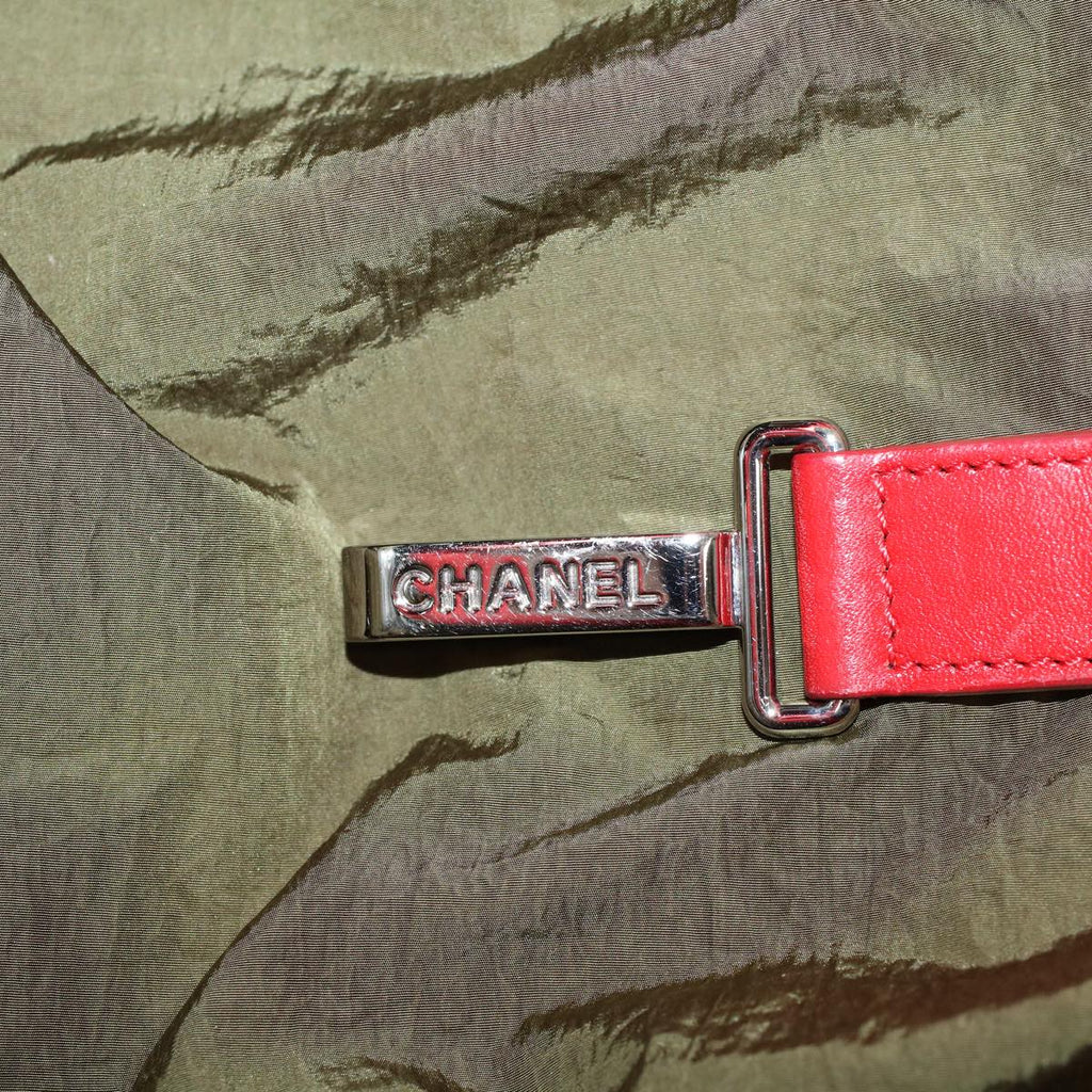 CHANEL Cocoko Koon PM Hand Bag Nylon Red CC  bs6489