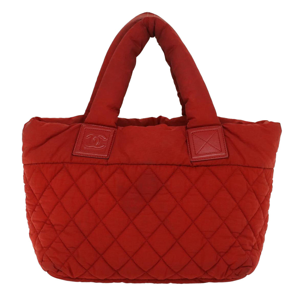 CHANEL Cocoko Koon PM Hand Bag Nylon Red CC  bs6489