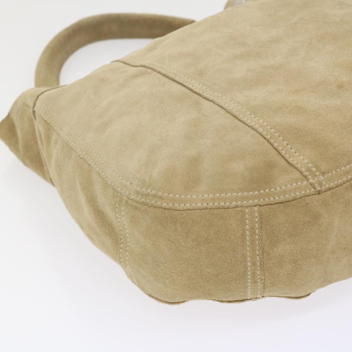PRADA Shoulder Bag Suede Beige  bs6610