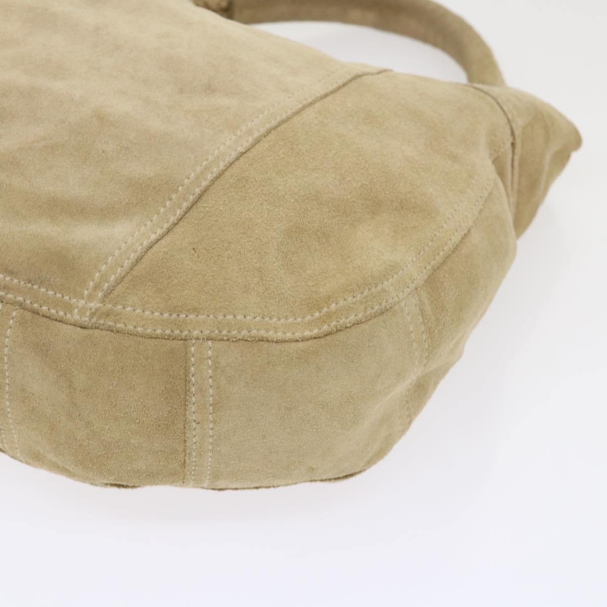 PRADA Shoulder Bag Suede Beige  bs6610