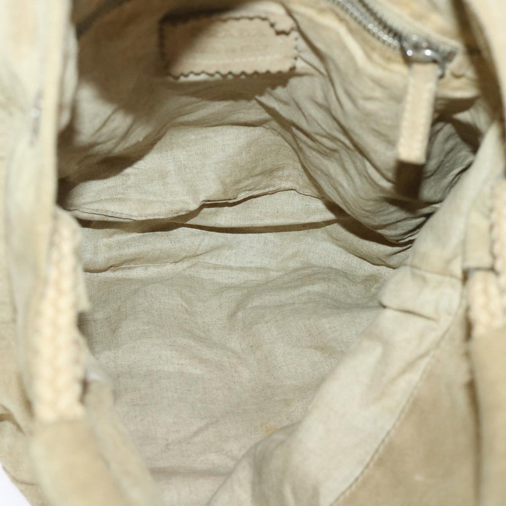 PRADA Shoulder Bag Suede Beige  bs6610
