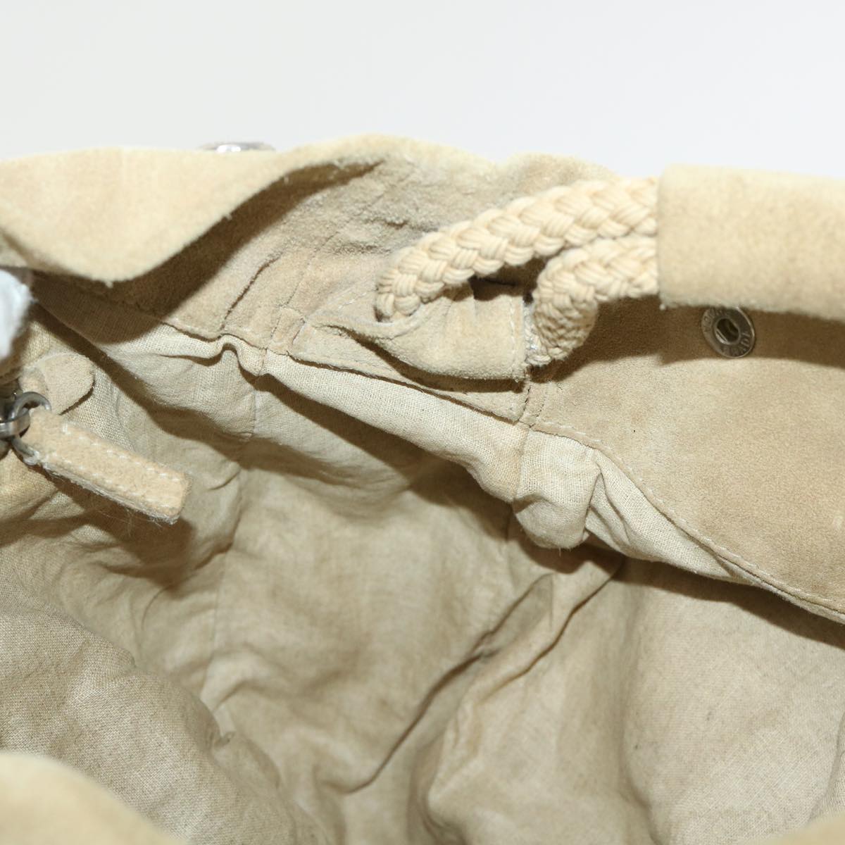 PRADA Shoulder Bag Suede Beige  bs6610