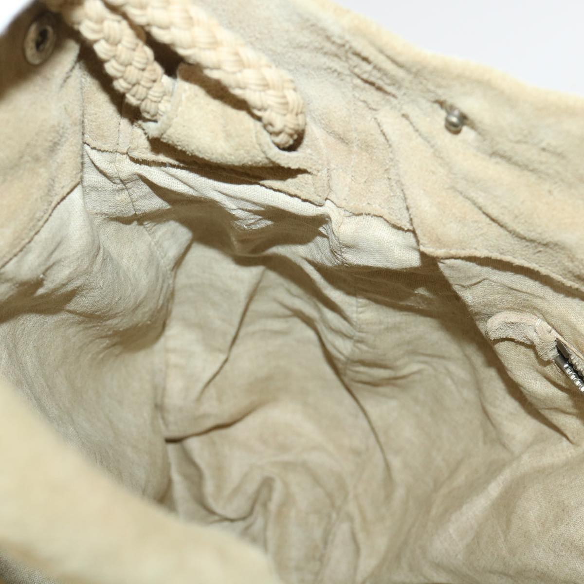 PRADA Shoulder Bag Suede Beige  bs6610