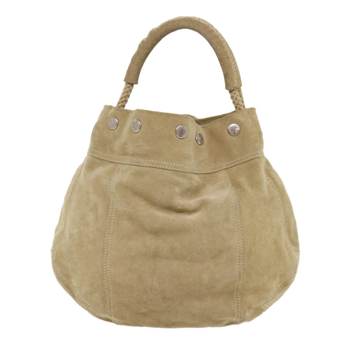 PRADA Shoulder Bag Suede Beige  bs6610
