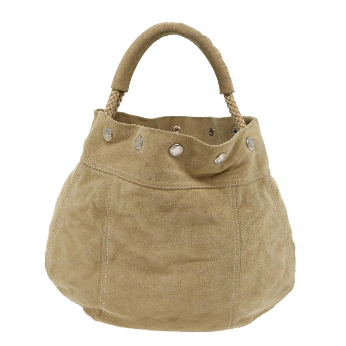 PRADA Shoulder Bag Suede Beige  bs6610