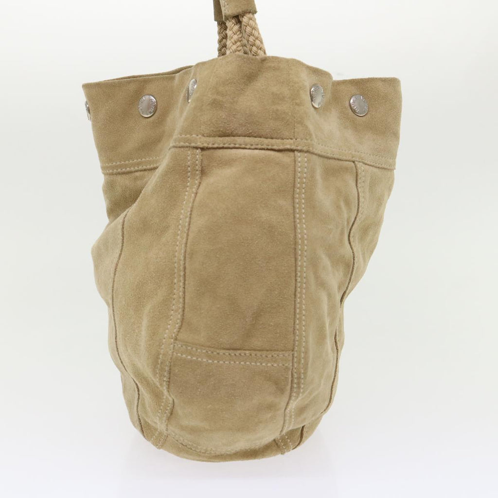 PRADA Shoulder Bag Suede Beige  bs6610