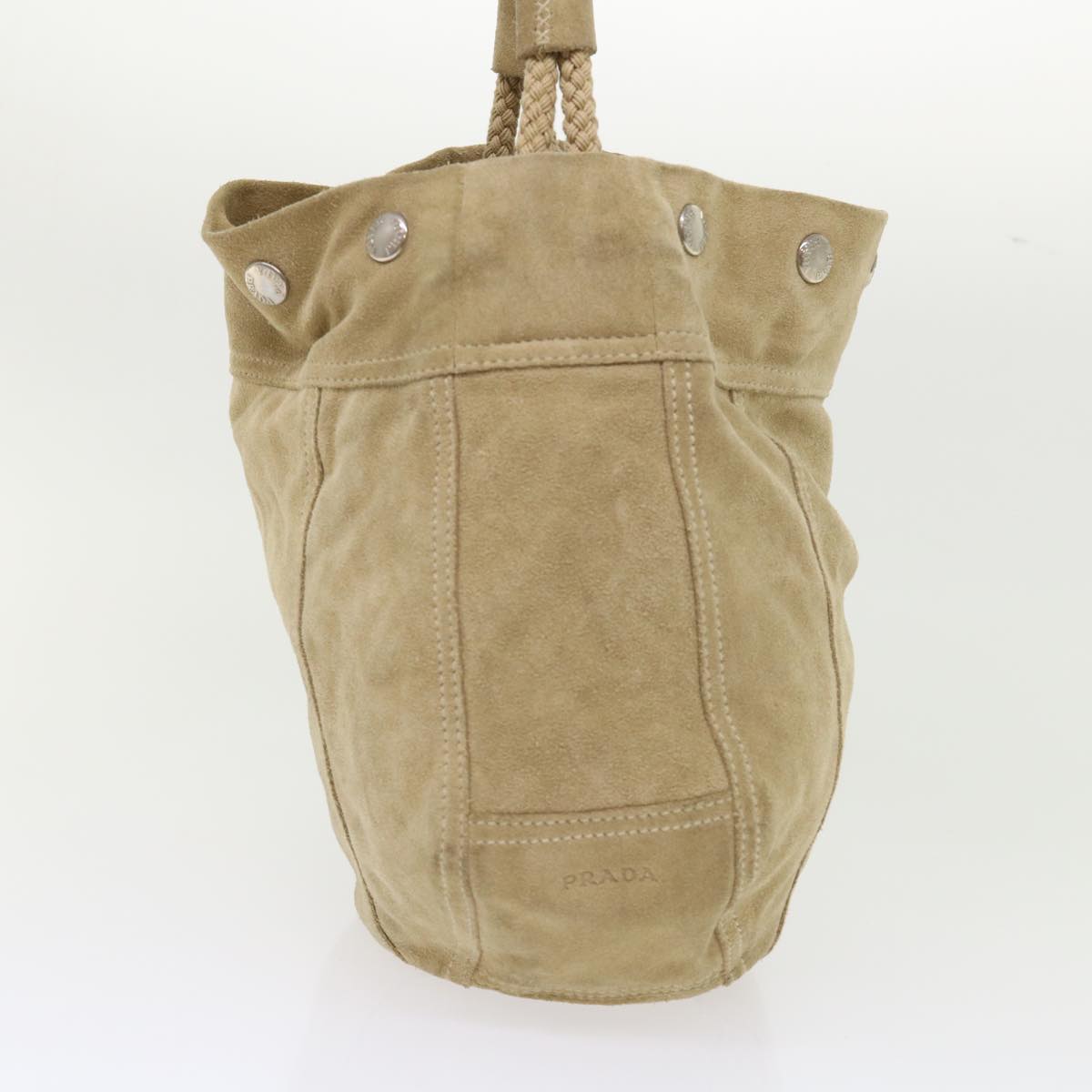 PRADA Shoulder Bag Suede Beige  bs6610