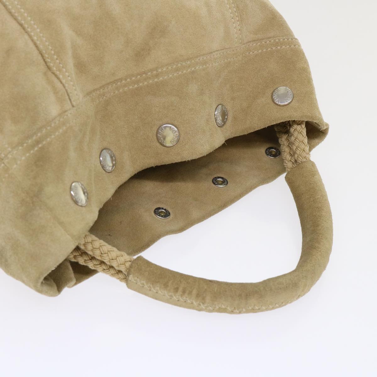 PRADA Shoulder Bag Suede Beige  bs6610