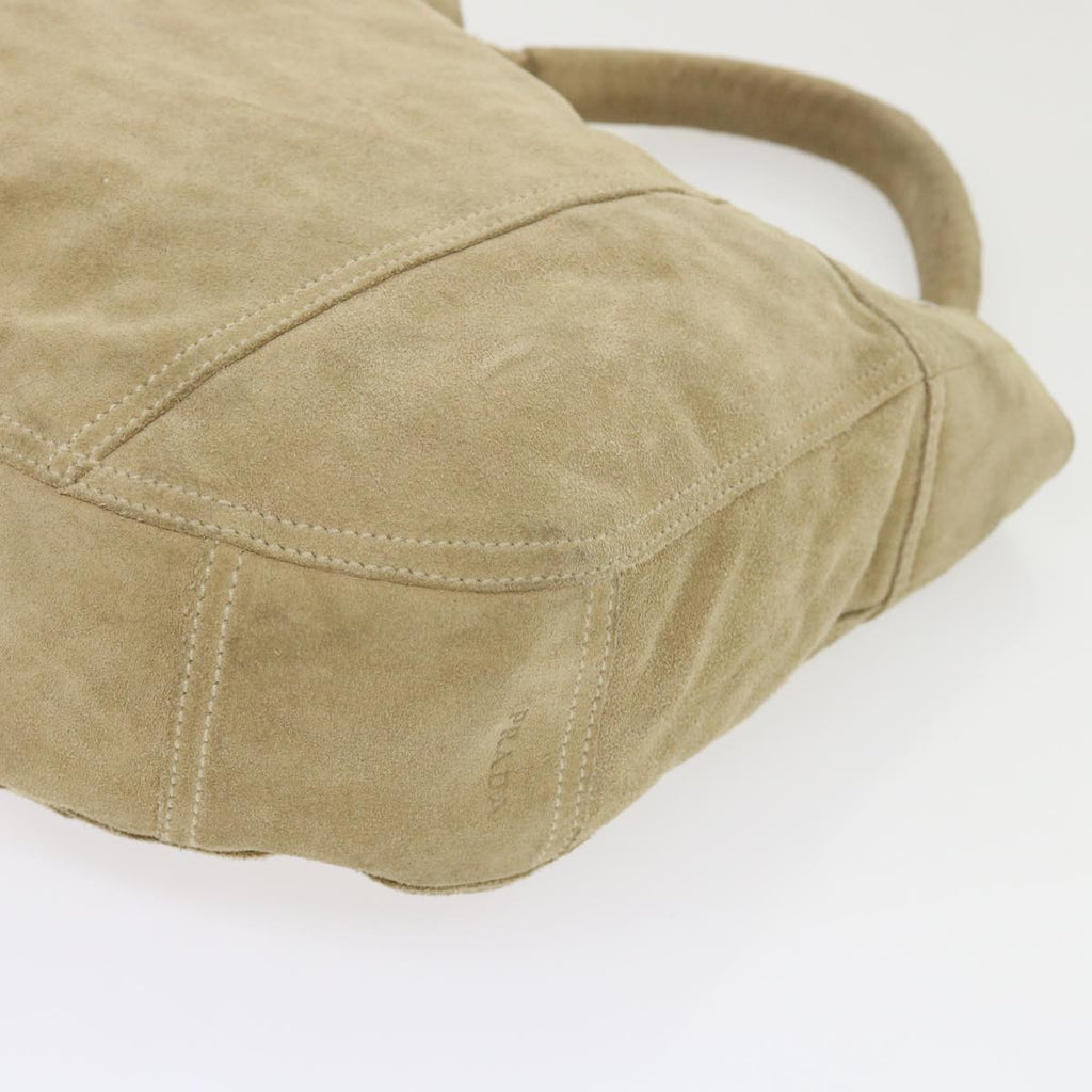 PRADA Shoulder Bag Suede Beige  bs6610