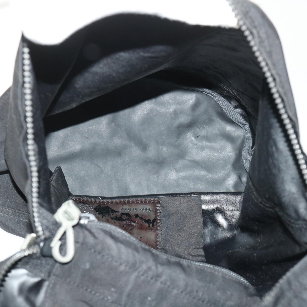 PRADA Hand Bag Nylon Black Red  bs6627