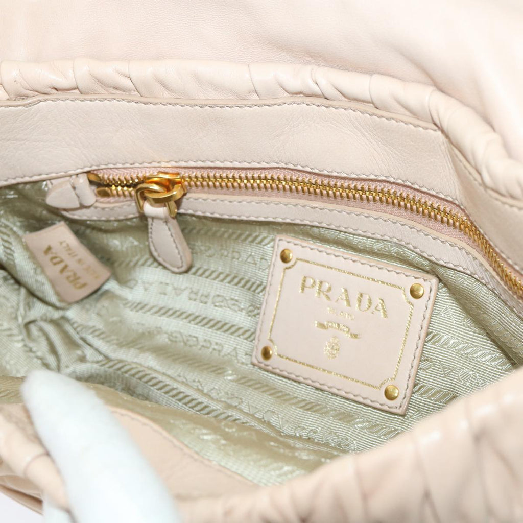 PRADA Chain Shoulder Bag Leather Pink  bs6657