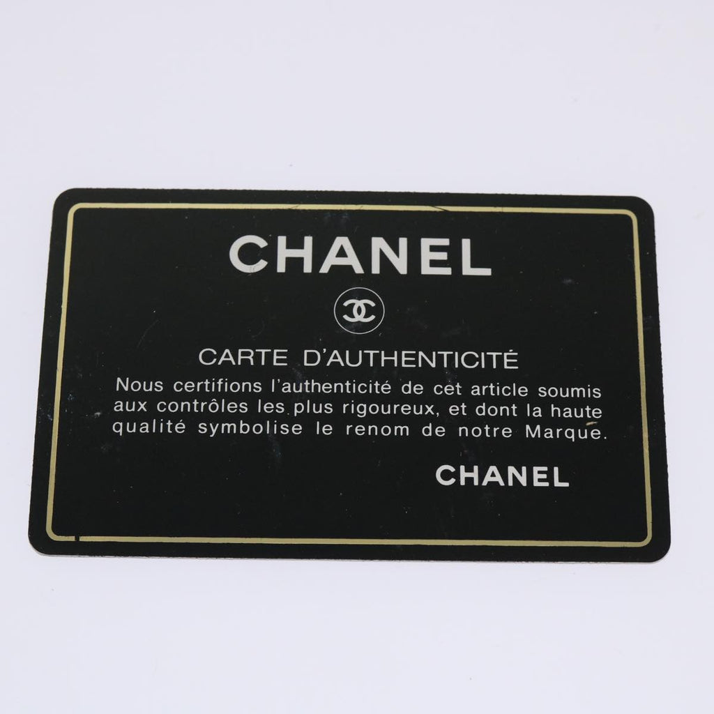 CHANEL V Stitch Hand Bag Lamb Skin White Black CC  bs6661