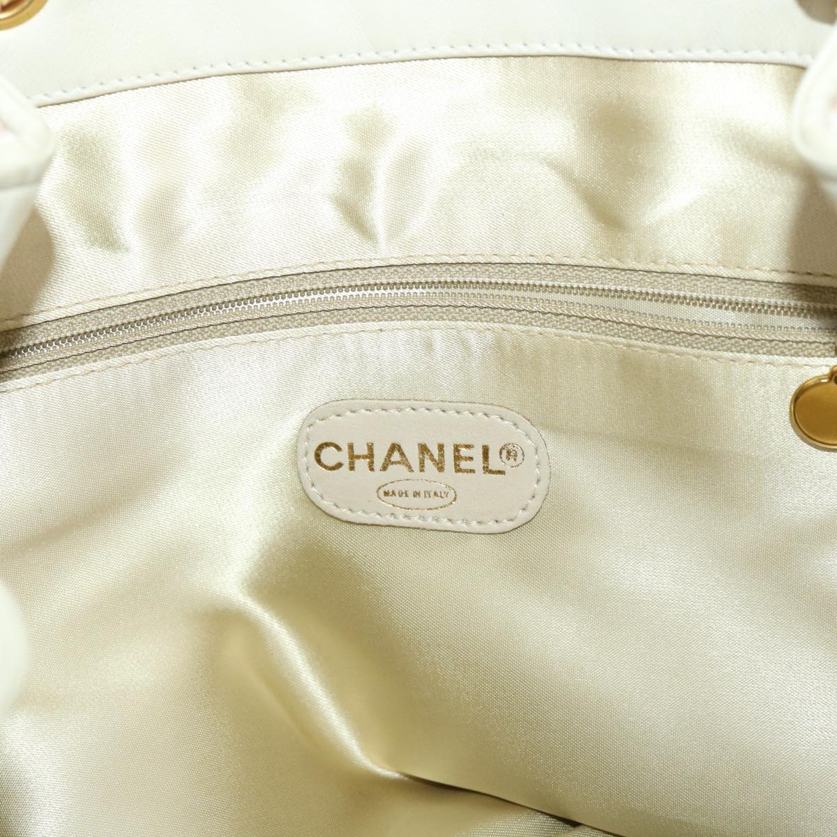 CHANEL Chain Shoulder Bag Canvas Brown CC  bs6720